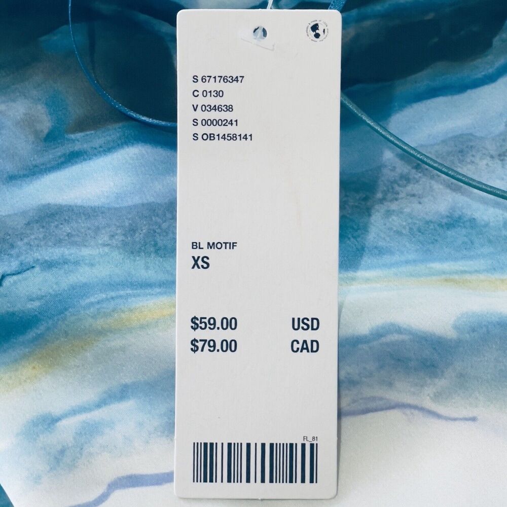 NWT UO Urban Outfitters Y2K Mini Dress Women XS Julia Asymmetrical Festival Blue - Picture 10 of 12